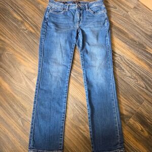 NYDJ Sheri Slim Jeans Womens 6 Medium Blue Lift Tuck Technology Stretch Denim